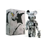 400% + 100% Bearbrick Banksy Flower Bomber