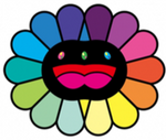 Takashi Murakami - Double Face Multicolore fond noir